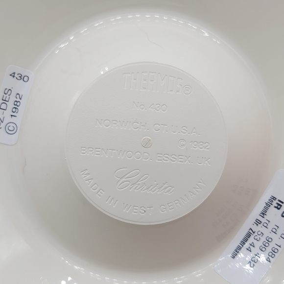 Clearout Item Vintage Thermos Carafe Rose Needlepoint Print - Picture 12 of 13